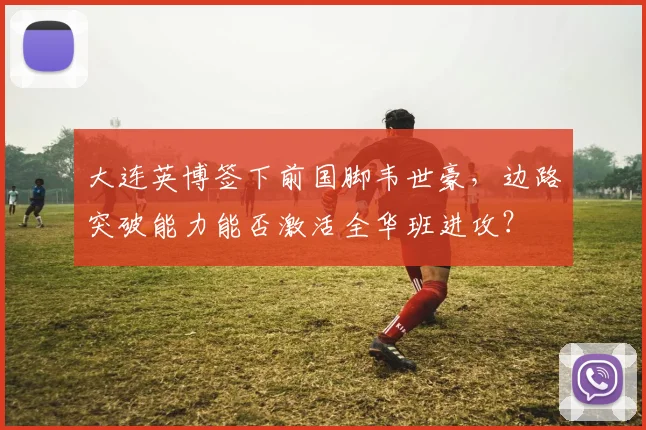 大连英博签下前国脚韦世豪,边路突破能力能否激活全华班进攻?